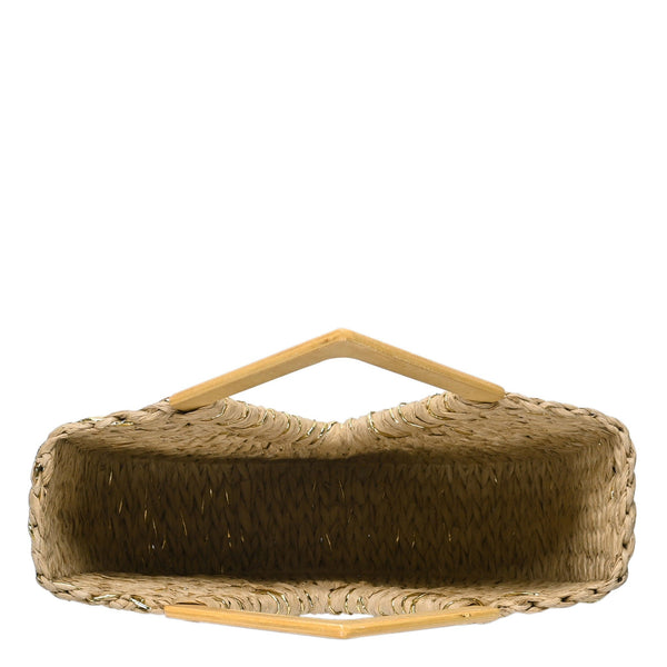 Isabella Wooden Handle Straw Tote Bag Shop Rust Ruffles