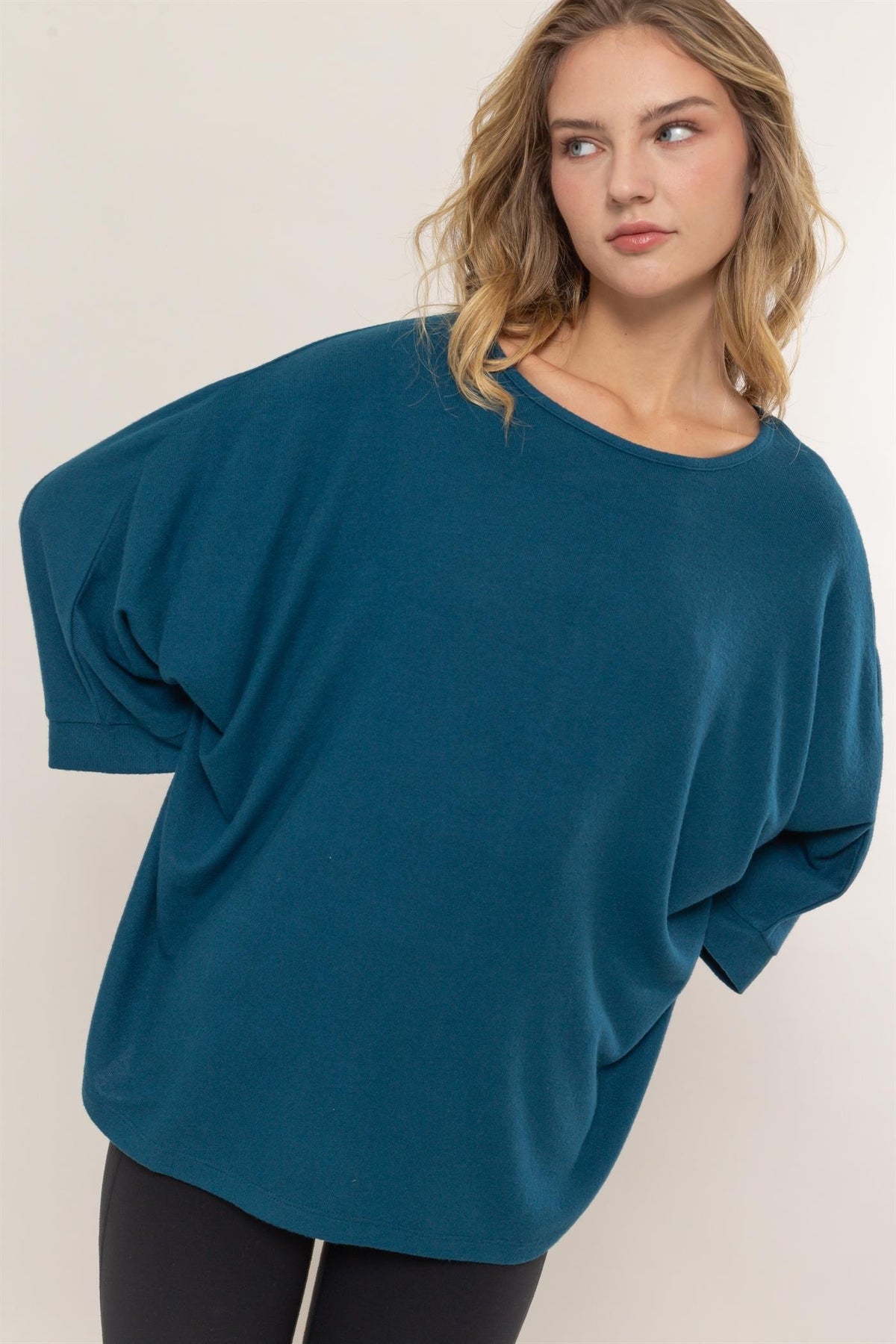 Weekend Vibes Top in Dark Teal