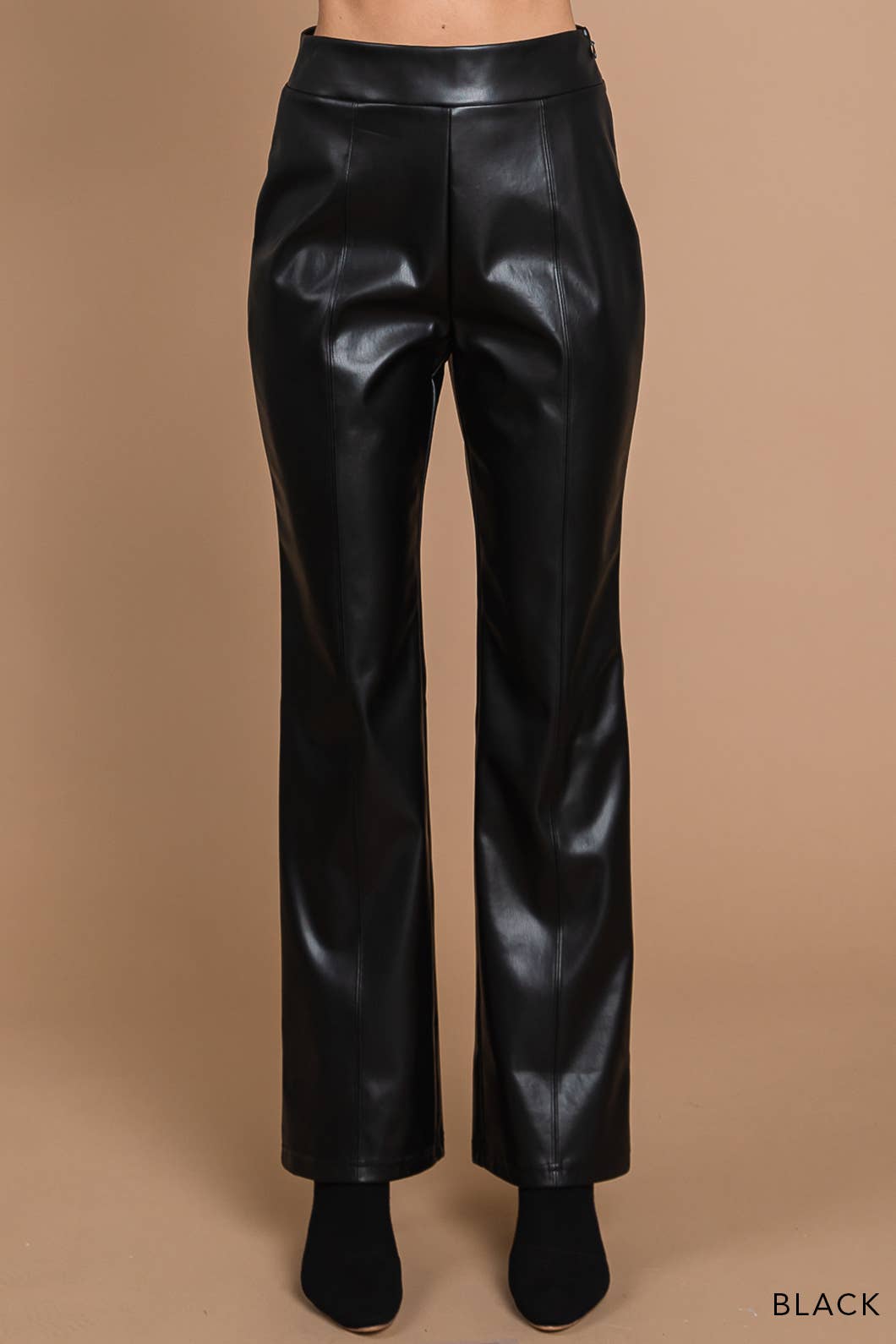 Stunner Faux Leather Flare Pants