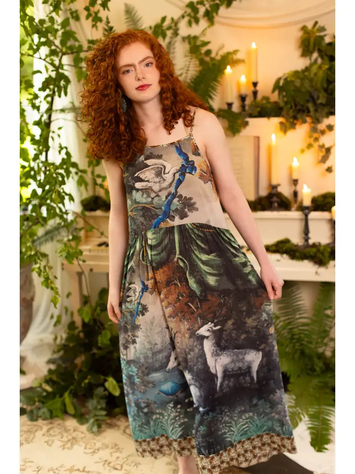 Theatre of Dreams Bohéme Slip Dress with Deer