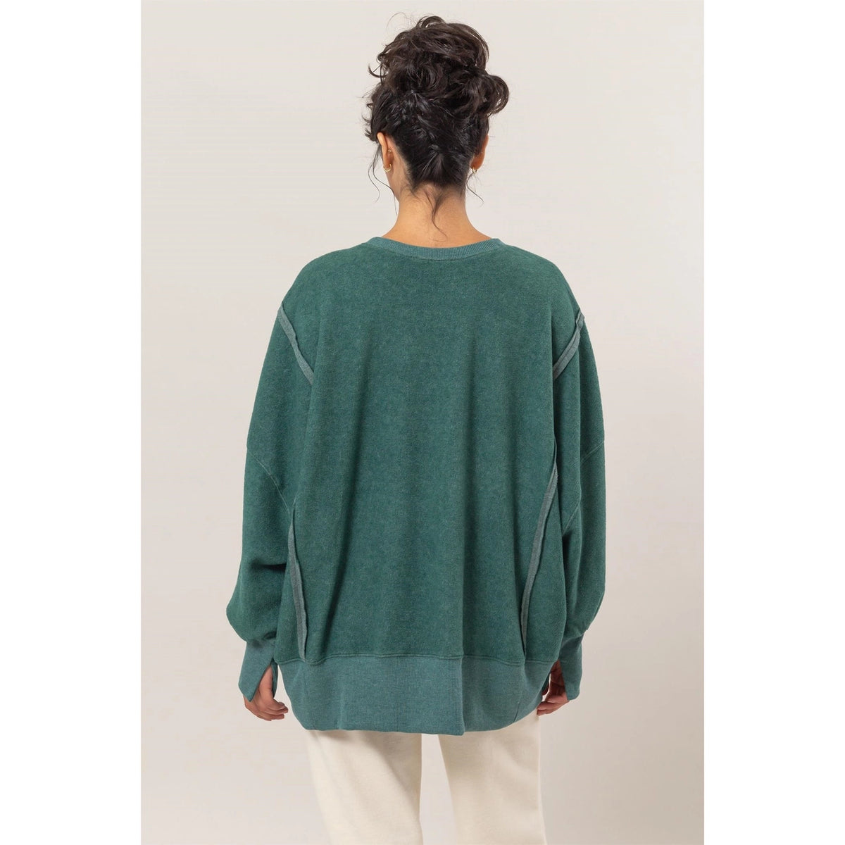 Lounge Bound Sweatshirt in Dark Green