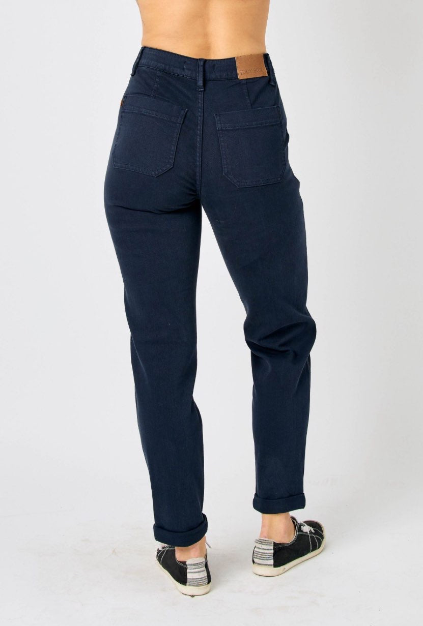 Cuffed Cutie Dark Judy Blue Joggers