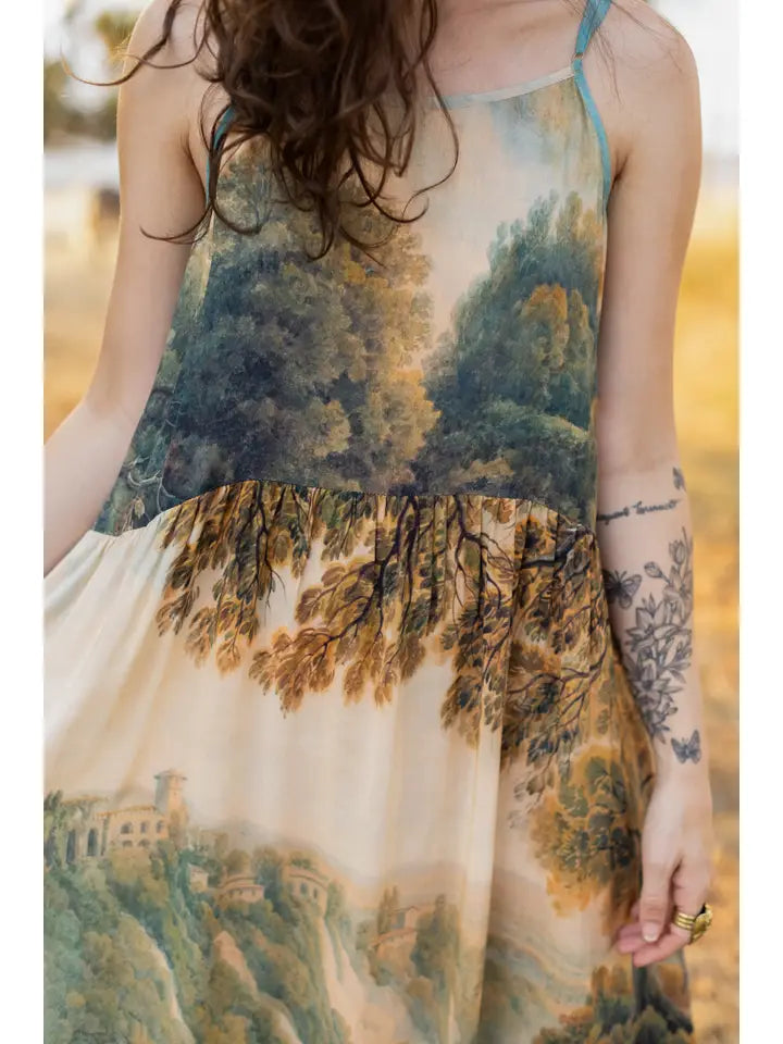 Awakening Bohéme Landscape  Bamboo Slip Dress