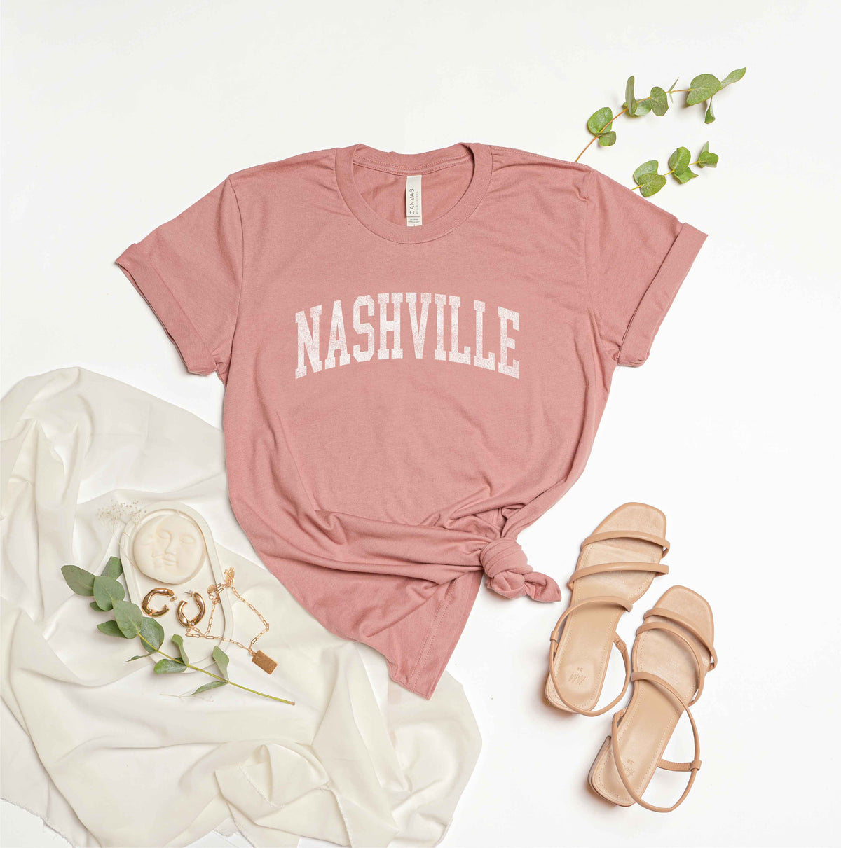 Nashville Graphic T-Shirt Heather Mauve