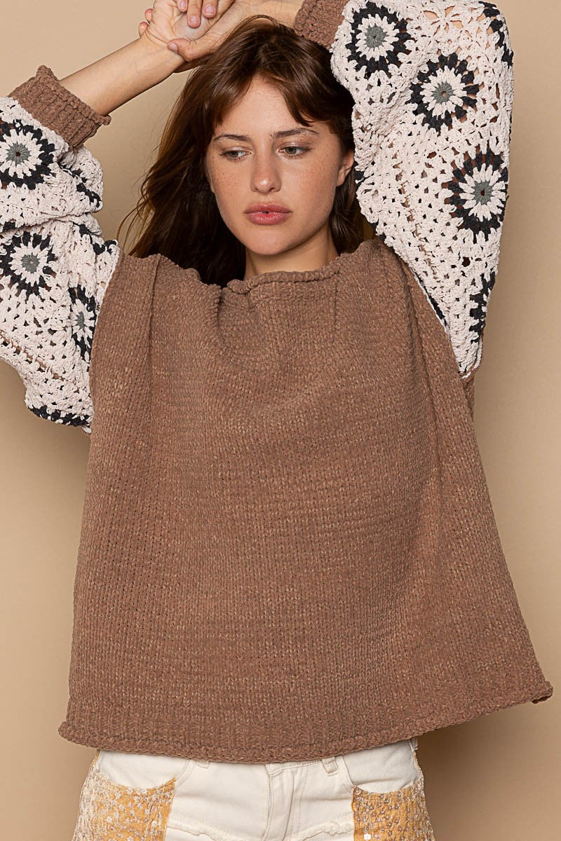 Cabin Glow Knit Sleeve Sweater