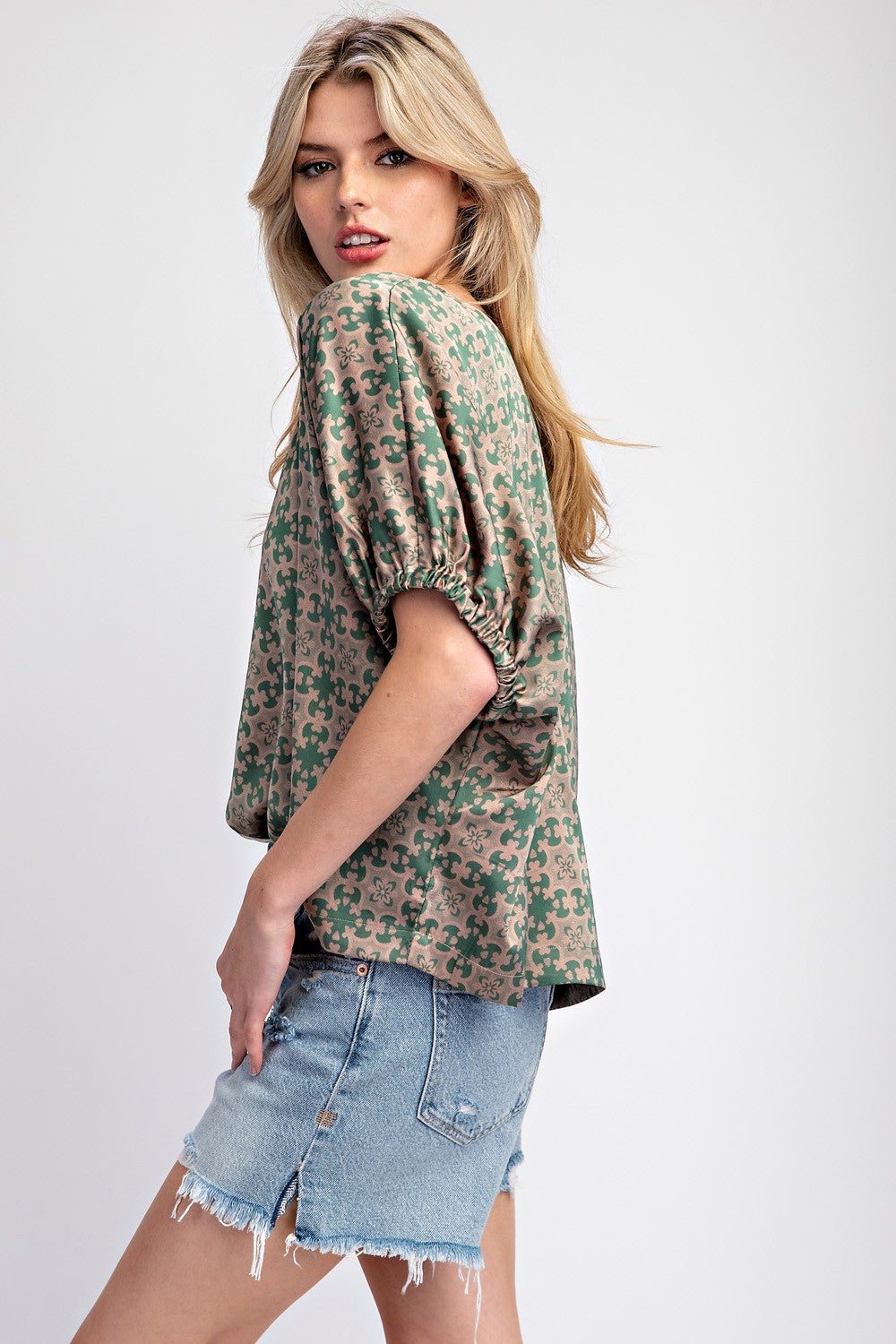 Regal Mosaic Top in Fern