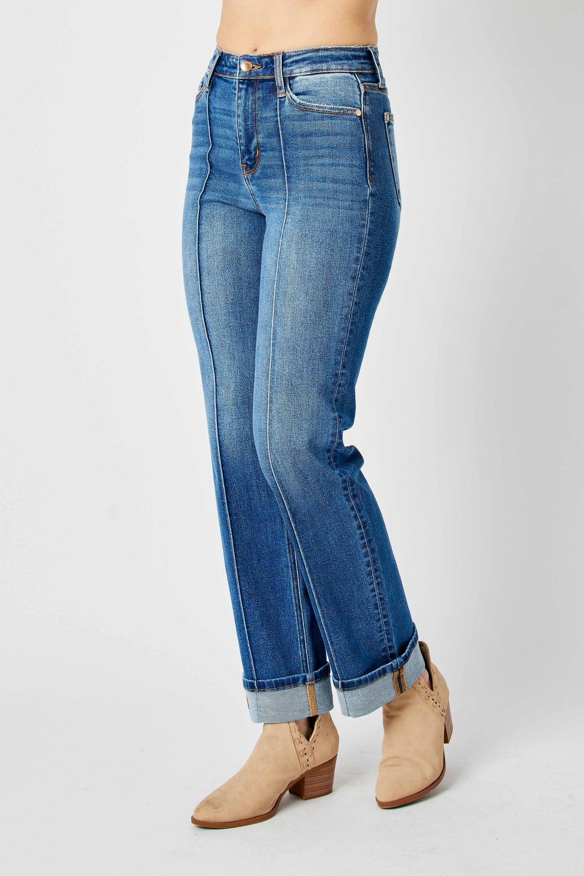 Split In Two Straight Leg Judy Blue Jeans