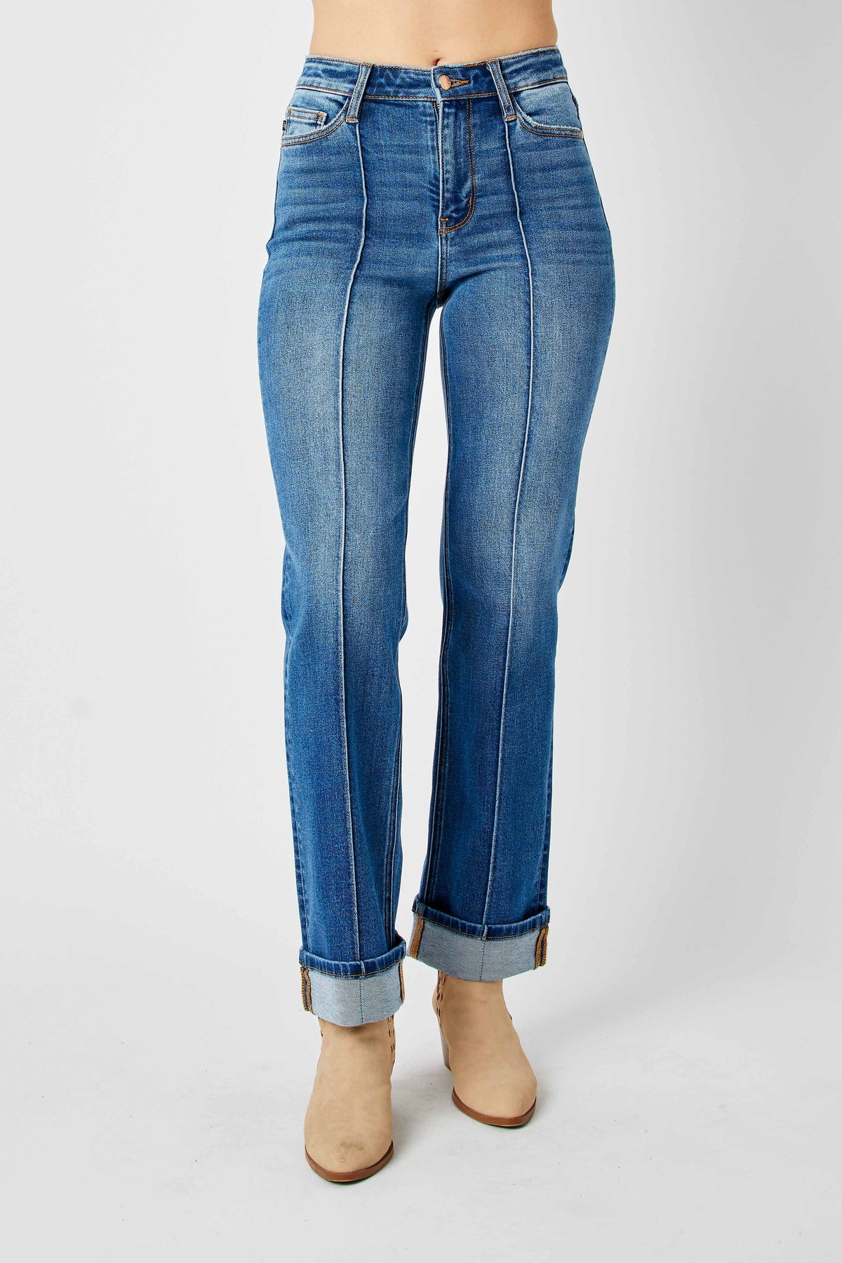 Split In Two Straight Leg Judy Blue Jeans