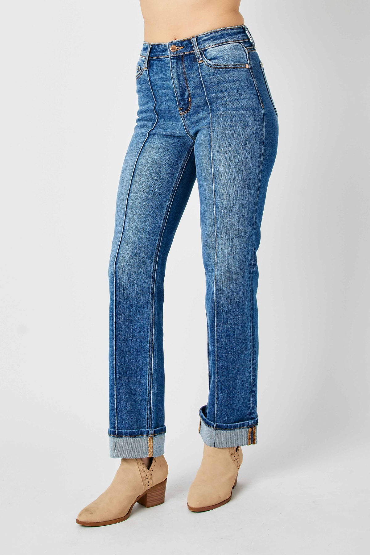 Split In Two Straight Leg Judy Blue Jeans