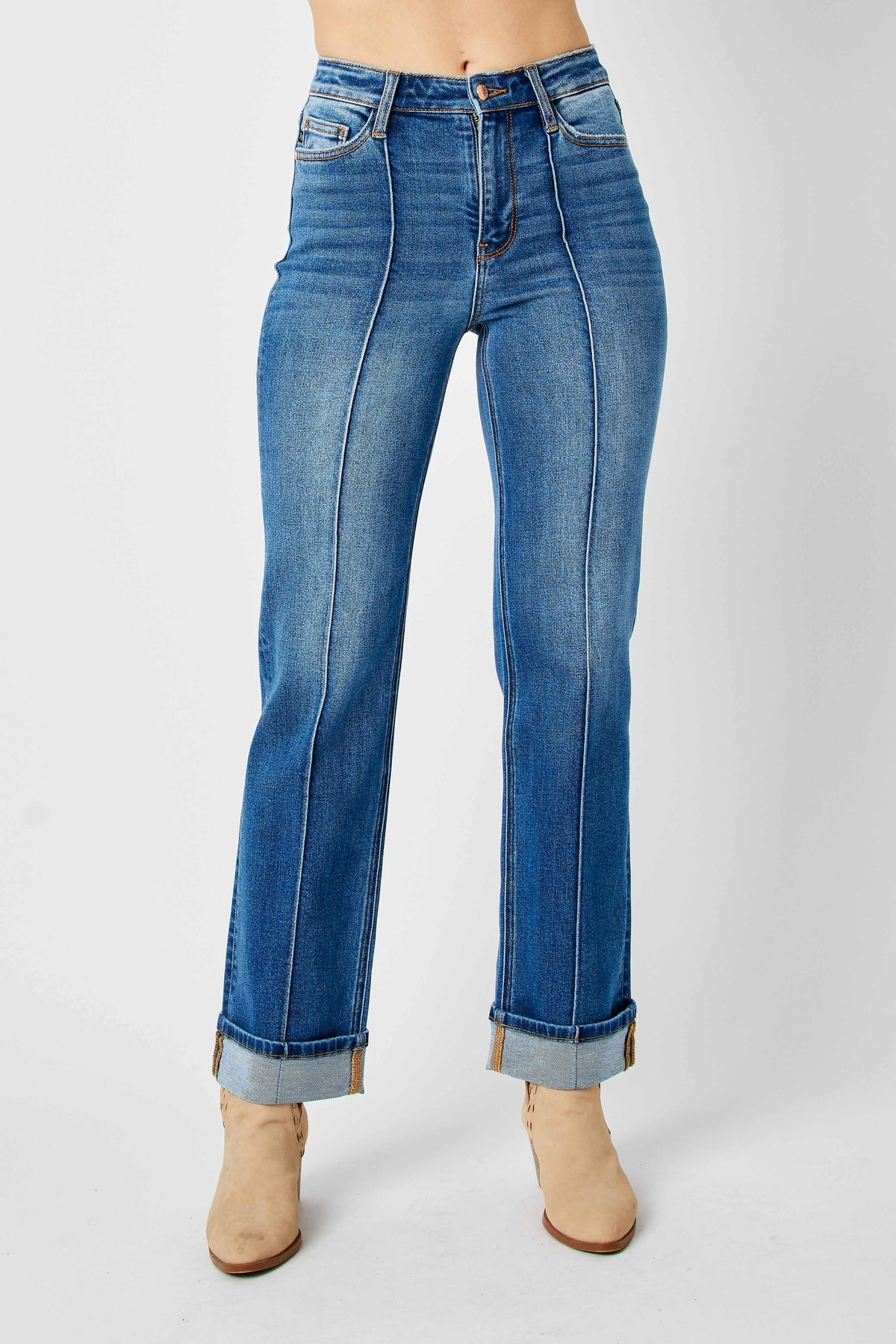 Split In Two Straight Leg Judy Blue Jeans