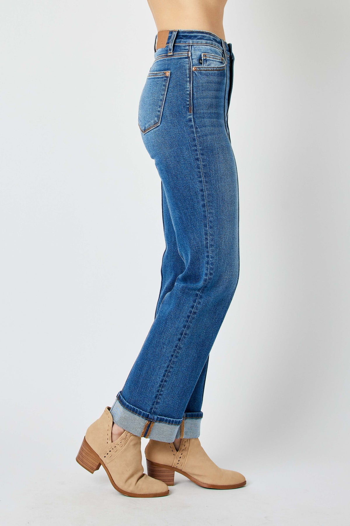 Split In Two Straight Leg Judy Blue Jeans