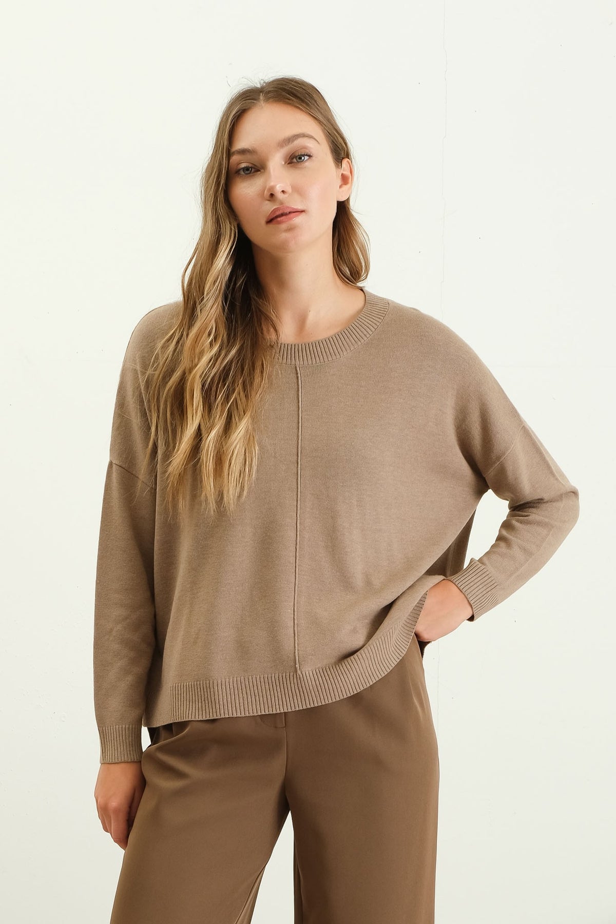 The Essential Layer Sweater in Mocha