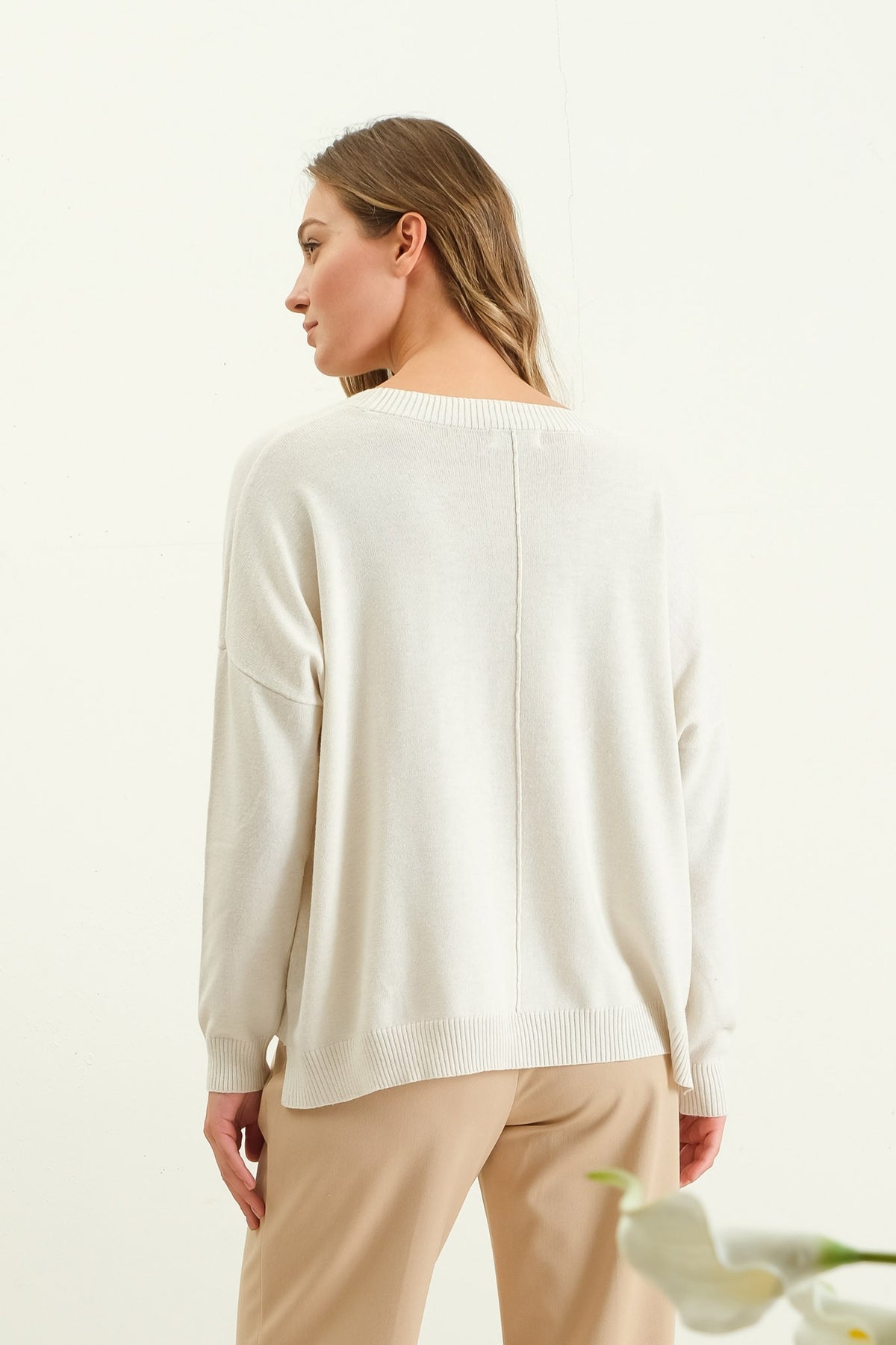 The Essential Layer Sweater in Cream