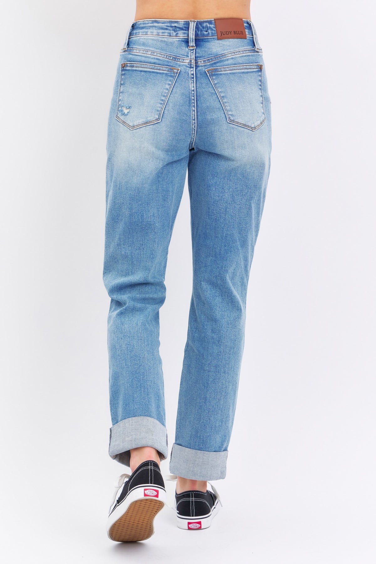 Pockets &amp; Patch Boyfriend Judy Blue Jeans