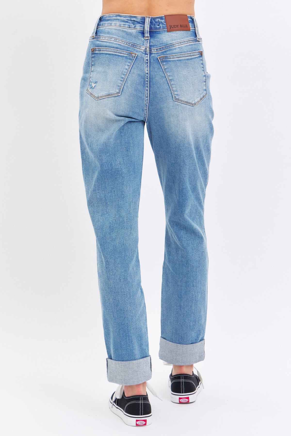 Pockets &amp; Patch Boyfriend Judy Blue Jeans