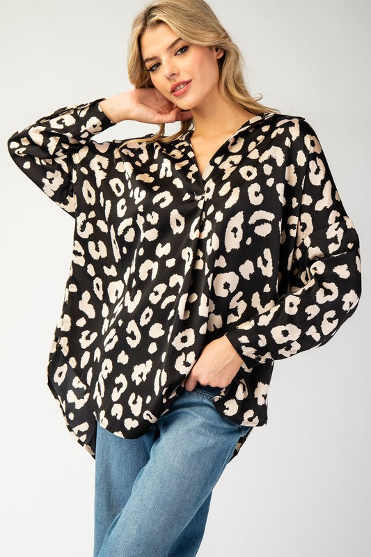 Enchanted Jungle Blouse in Black