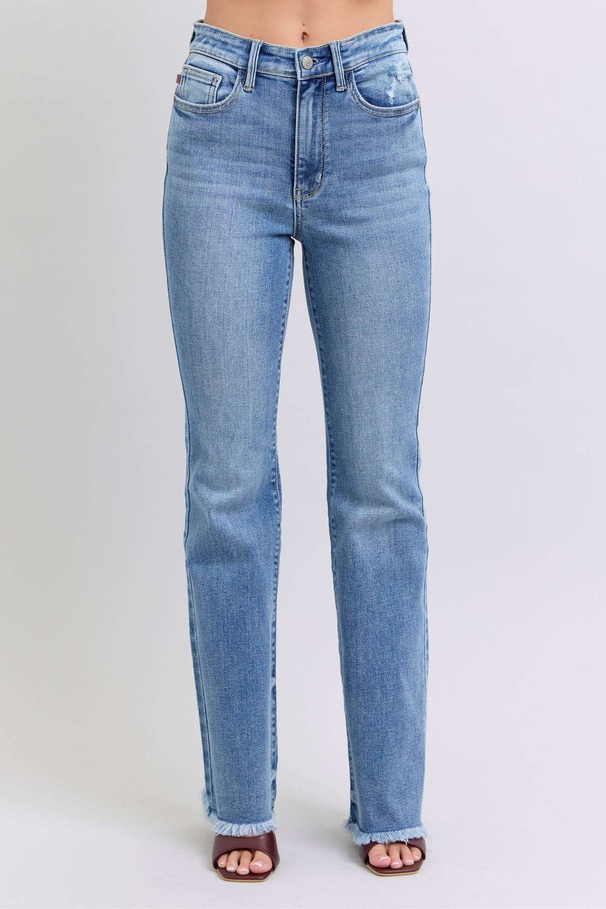 Frayed Edges Bootcut Judy Blue Jeans