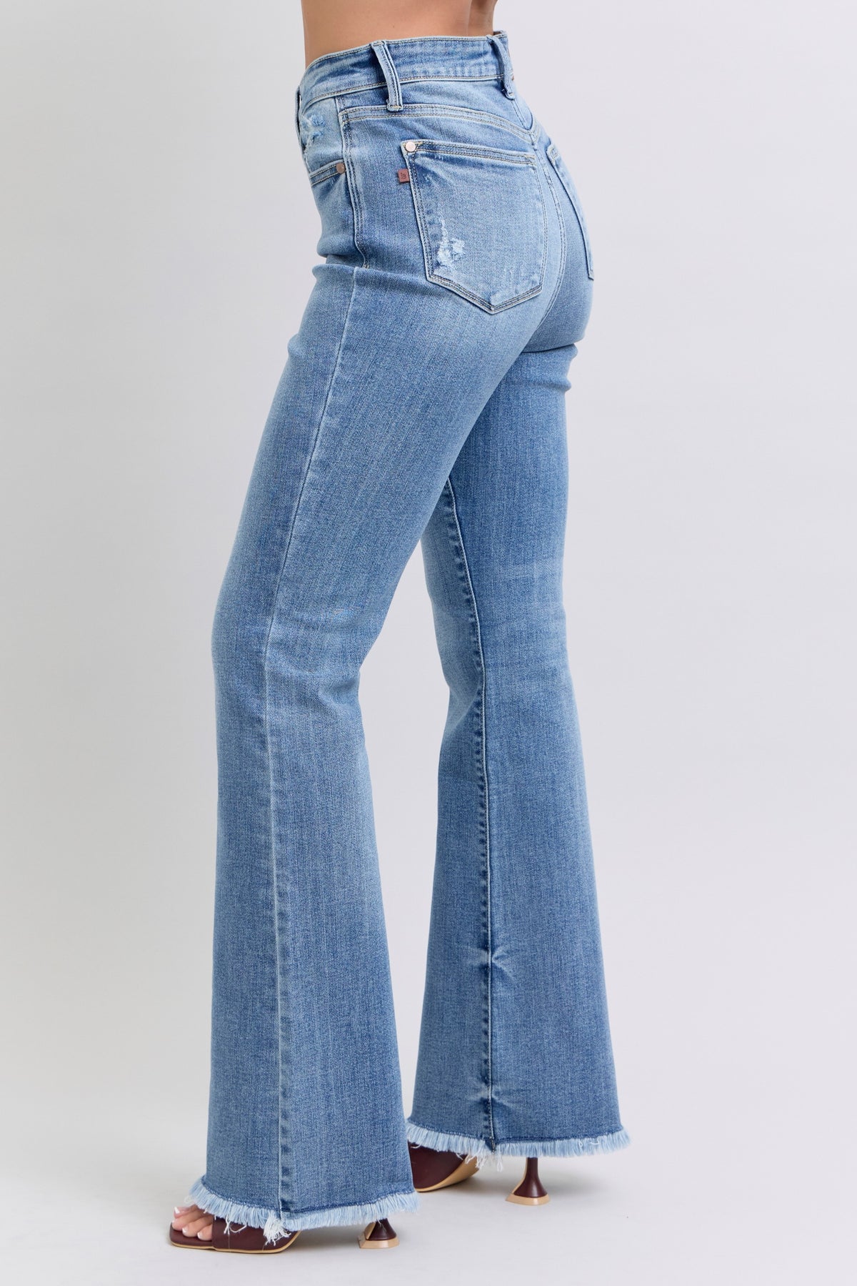 Frayed Edges Bootcut Judy Blue Jeans