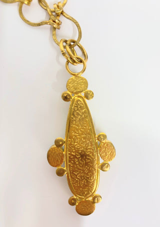 24K Gold Filled Amazonite and Onyx Pendant Necklace - Shop Rust & Ruffles