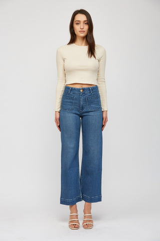 The Scout Crop Wide Leg Mica Jeans