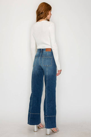 Stonewashed Stunner Wide Leg Jeans