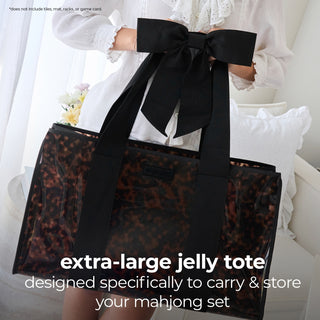 Mahjong Case Mate Jelly Tote - Tortoiseshell  Bow