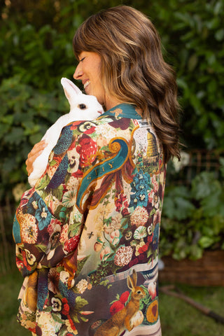 Market Of Stars Stay Gold Cropped Kimono