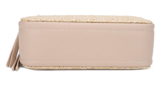 Jeena Straw Crossbody Bag in Black