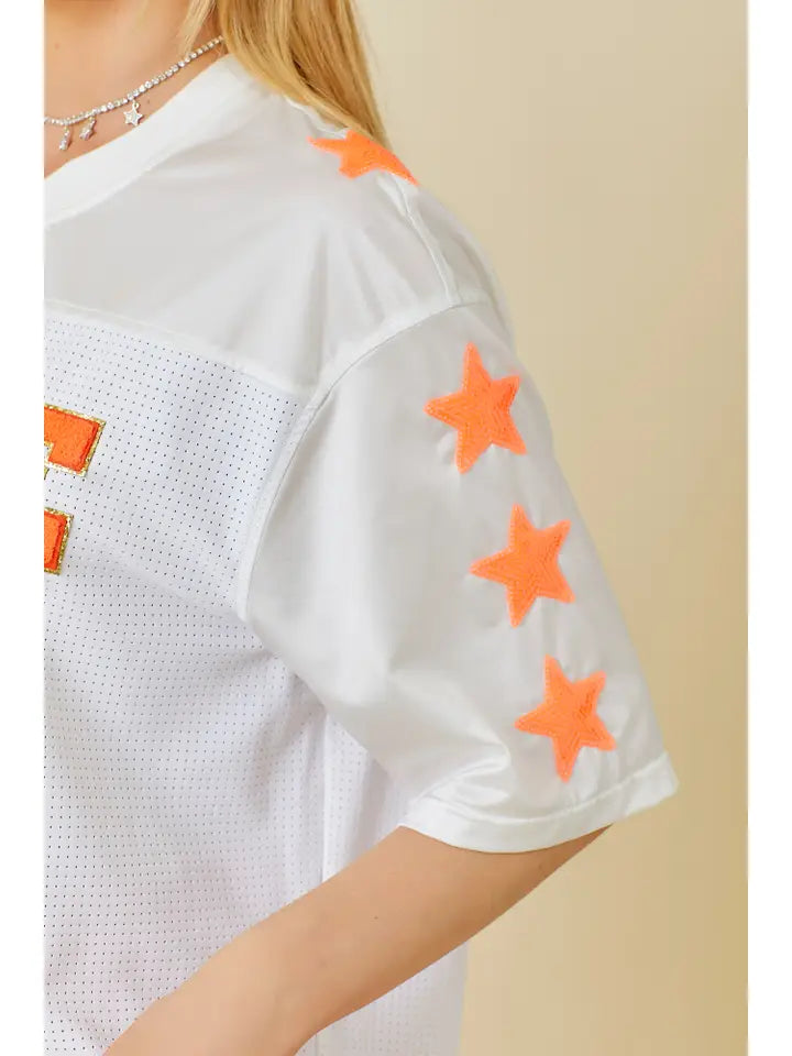 Game Day Jersey in Orange &amp; White