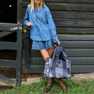 Case-Mate Bandana Bow Jelly Tote Bag - Navy