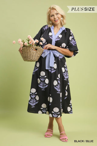 Market Days Midi Dress in Curvy