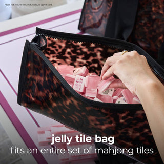 Mahjong Case Mate Jelly Tote - Tortoiseshell  Bow
