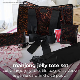 Mahjong Case Mate Jelly Tote - Tortoiseshell  Bow