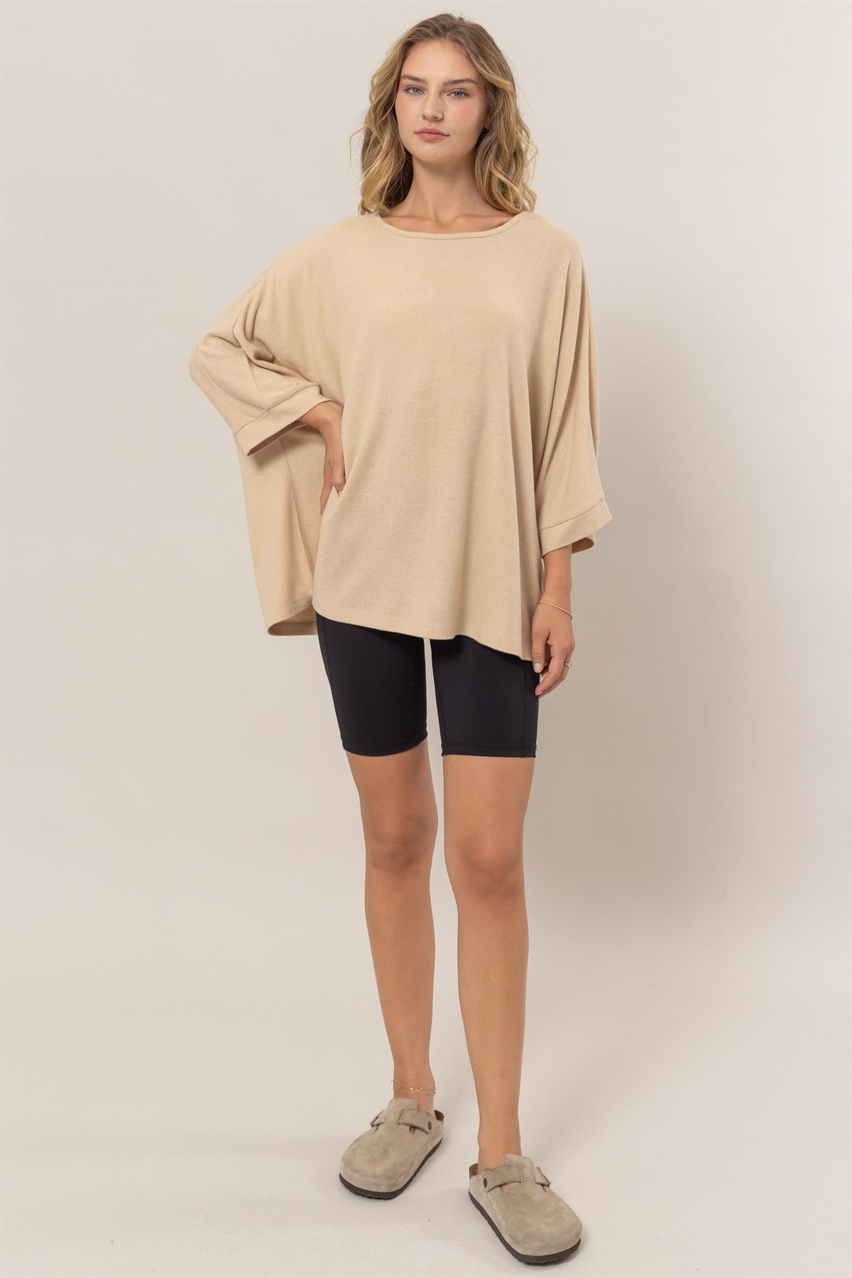 Weekend Vibes Top in Taupe