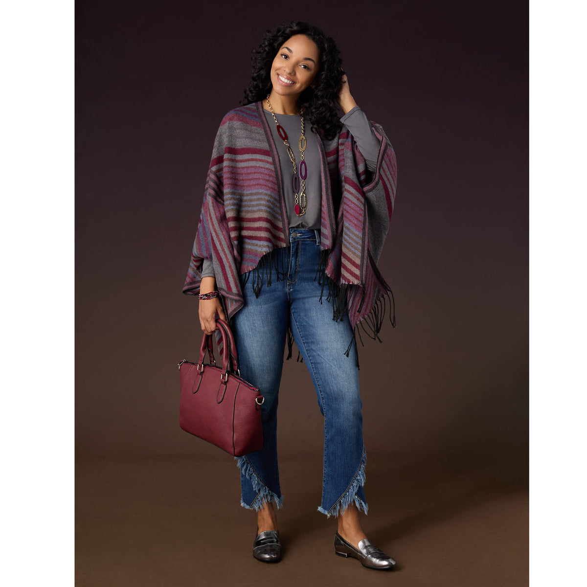 Novara Striped Wrap- One Size