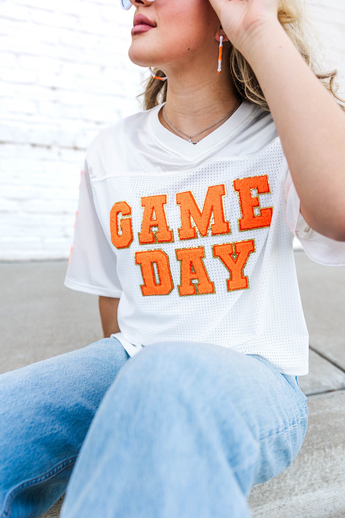 Game Day Jersey in Orange &amp; White