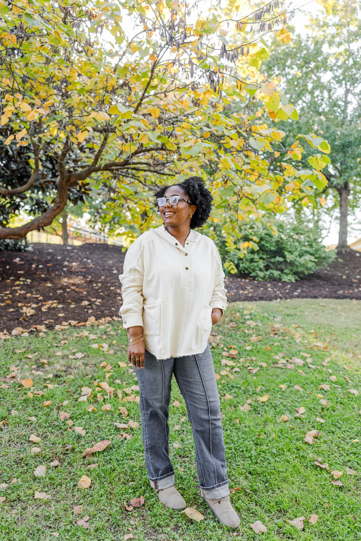 Bonfire Breeze Hooded Pullover in Ivory