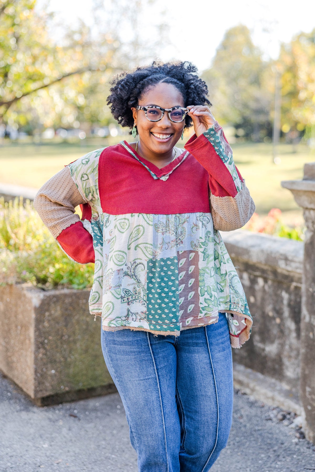 Vintage Meadow Long Sleeve Top