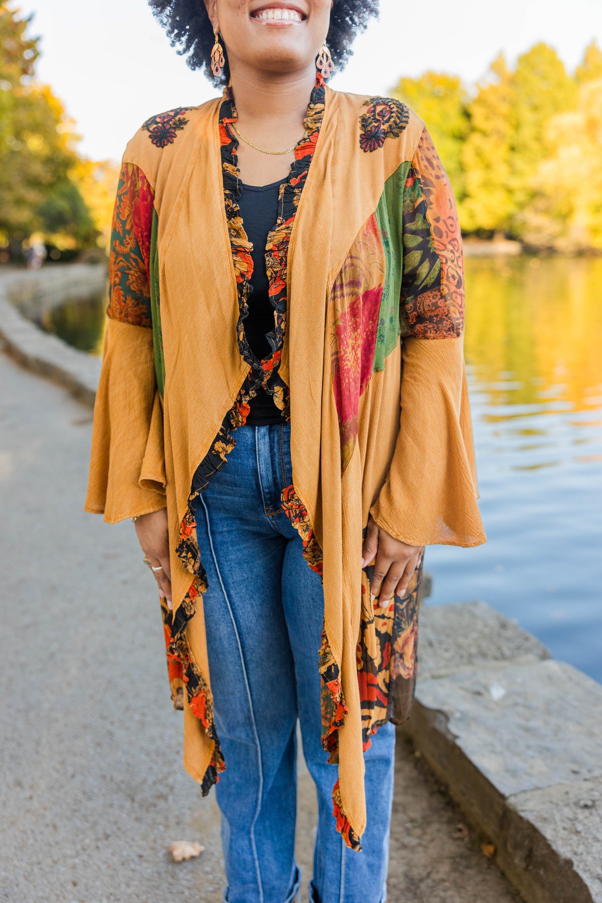 Rustic Bohemian Long Kimono