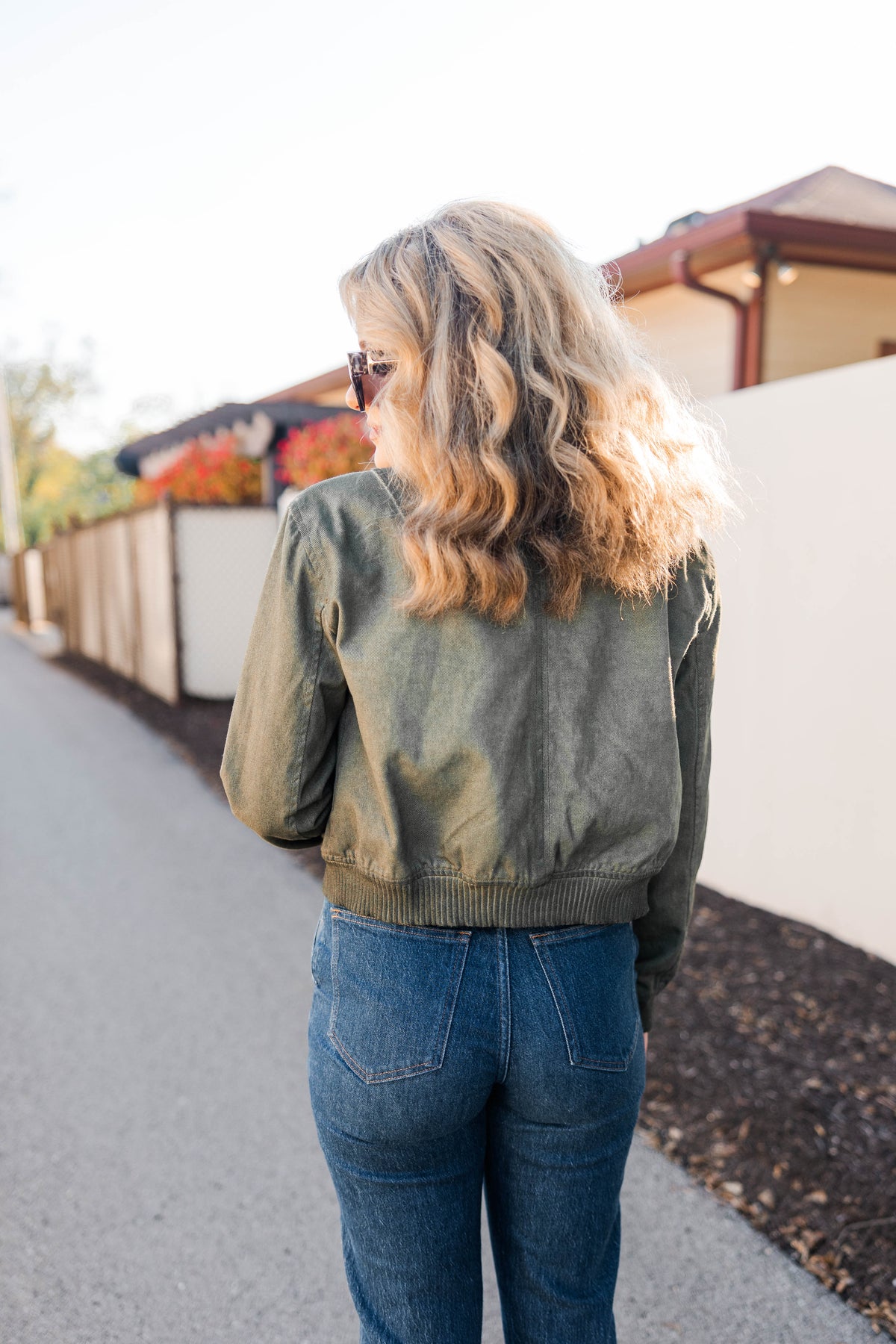 Rustic Vibe Bomber Jacket in Olive