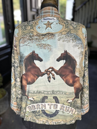 Market Of Stars Born To Run Cropped Kimono