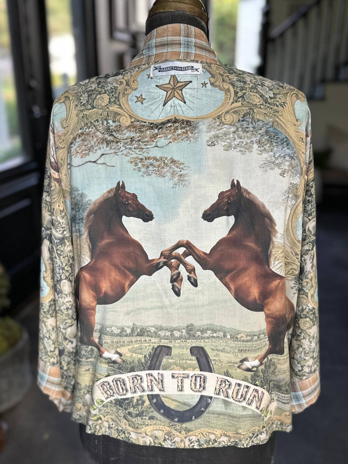 Market Of Stars Born To Run Cropped Kimono