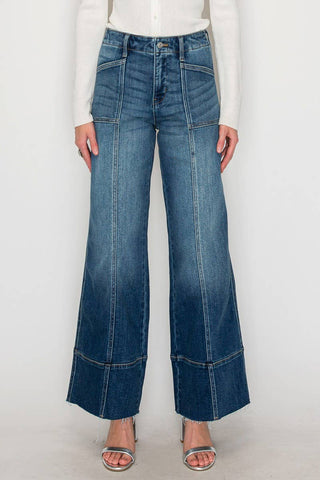 Stonewashed Stunner Wide Leg Jeans