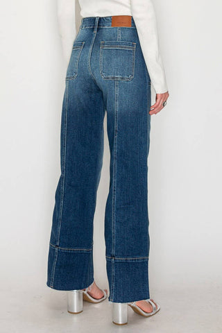 Stonewashed Stunner Wide Leg Jeans