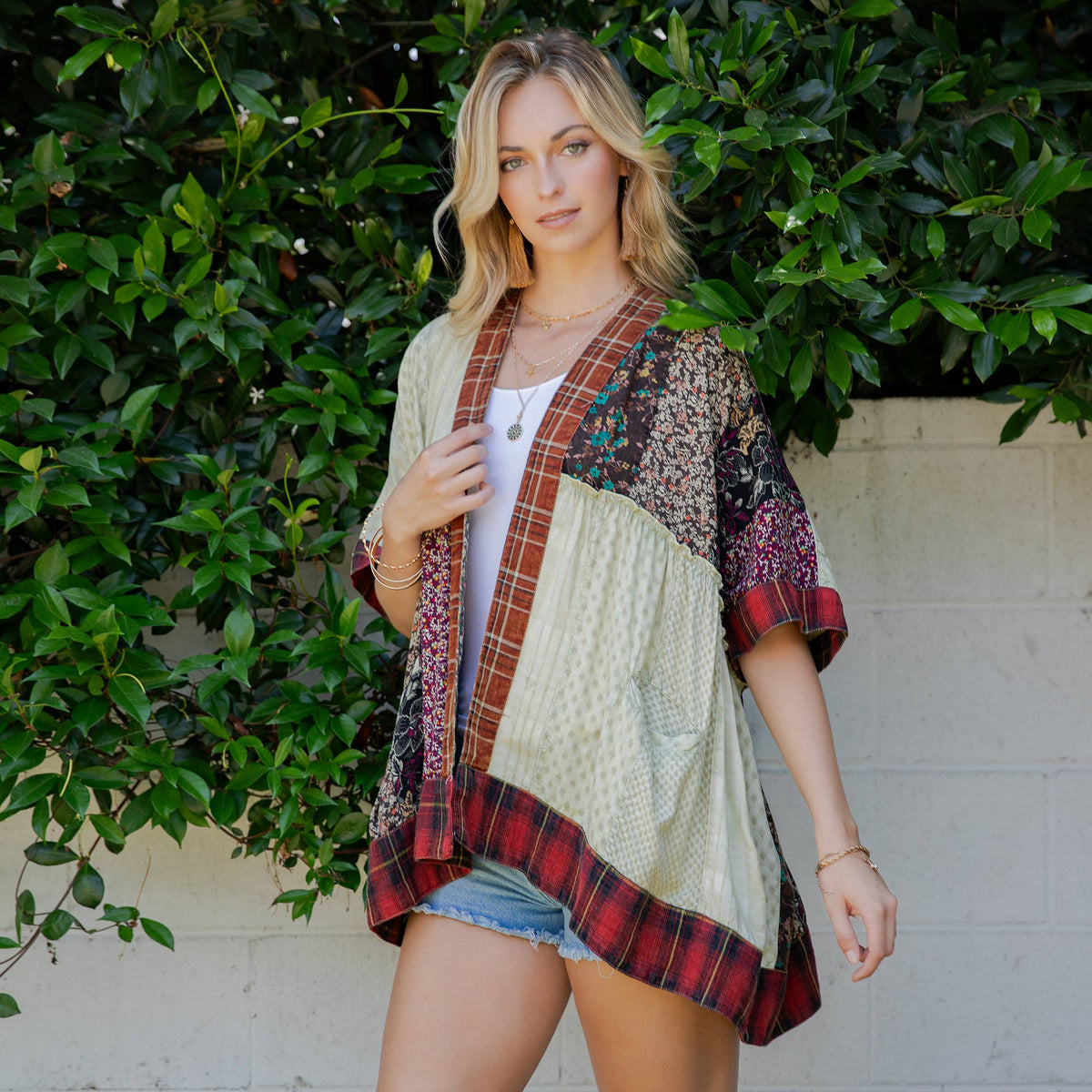 Canyon Breeze Kimono in Moss