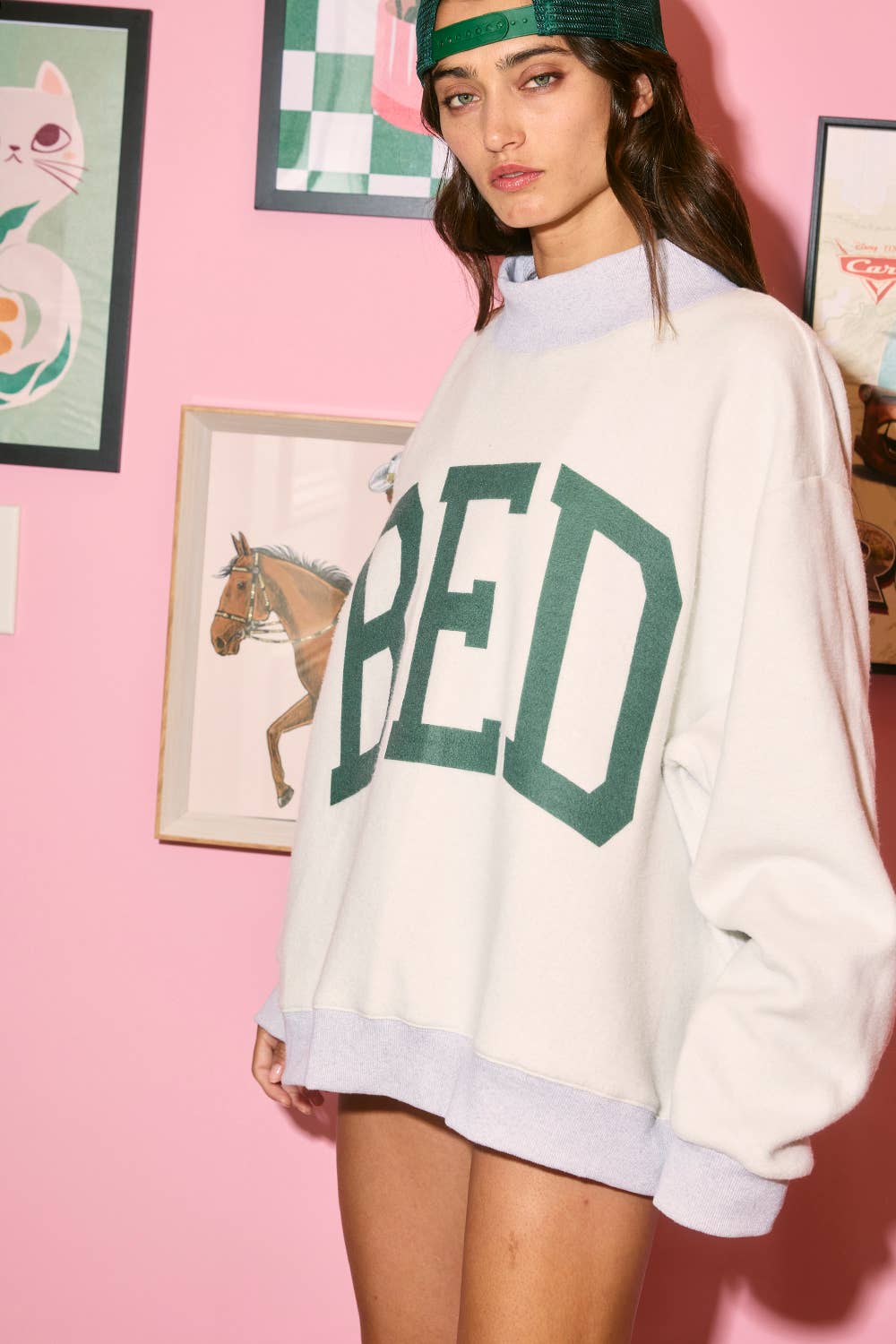 GYM & BED Reversible Mock-neck Pullover