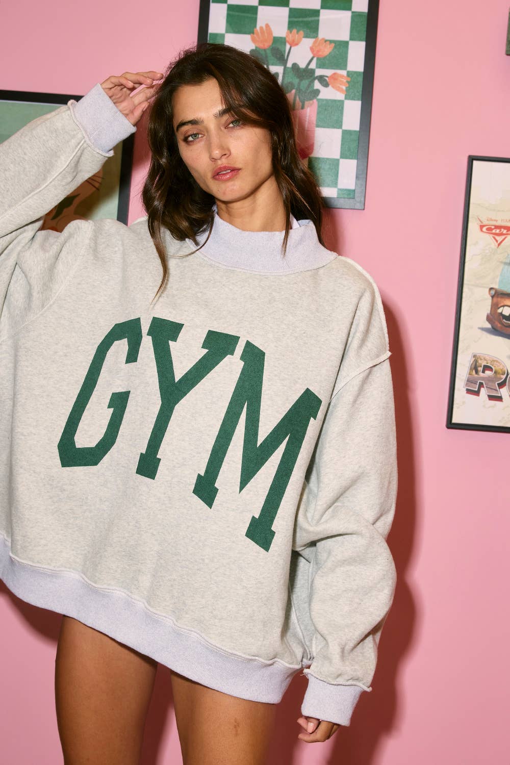 GYM & BED Reversible Mock-neck Pullover