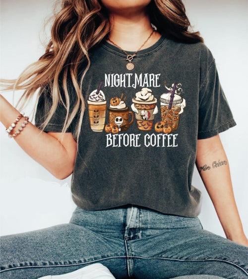 Nightmare Before Coffee Comfort Colors Graphic Tee