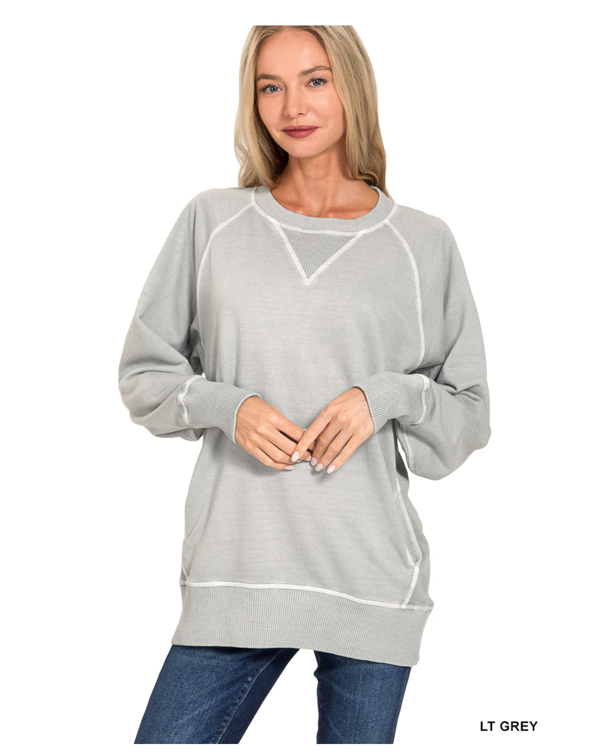 Color Pop Pocket Pullover