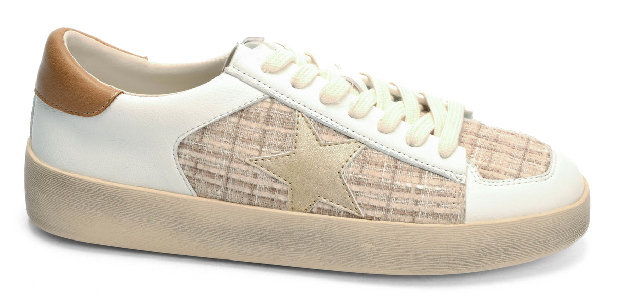 Corkys Another Round Sand Tweed Tennis Shoe